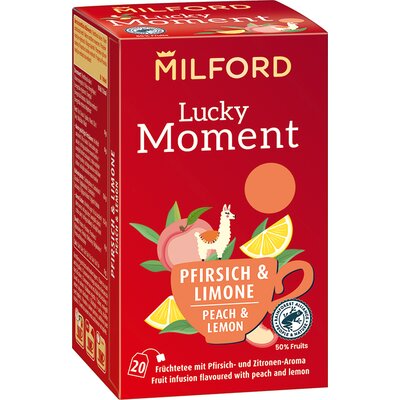 Milford lucky moment őszibarack és citrom ízű gyümölcstea 20x2,25g 45 g