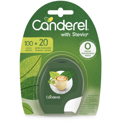 Canderel stevia alapú édesítőszer tabletta 100+20db-os 120 db