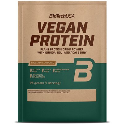 Biotech vegan protein mogyoró ízű fehérje italpor 25 g