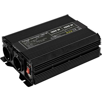 Goobay Sziget inverter SPW IT 1000 W 12 V/DC - 230 V/AC, 5 V/DC