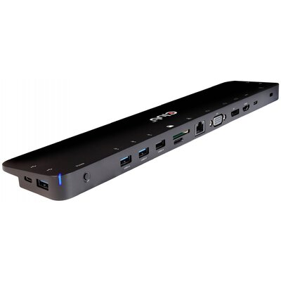 club3D USB-C® dokkoló állomás ChargingDock USB-C Alkalmas (márka): Club 3D USB-C® tápellátás, Beépített kártyaolvasóval