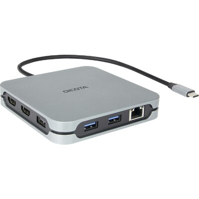 Dicota USB-C® dokkoló állomás USB-C 10-in-1 Docking 8K HDMI PD Alkalmas (márka): univerzálny USB-C® tápellátás