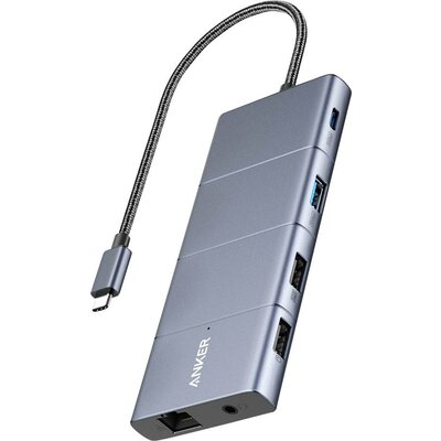 Anker USB-C® dokkoló állomás 565 USB-C Hub (11-in-1) Alkalmas (márka): univerzálny Beépített kártyaolvasóval