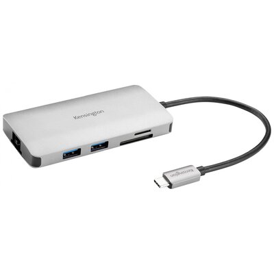 Kensington USB-C® dokkoló állomás UH1400p Alkalmas (márka): univerzálny Töltési funkcióval, Beépített kártyaolvasóval, USB-C® tápellátás