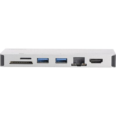 Digitus USB-C® dokkoló állomás Lade-/Dockingstation Alkalmas (márka): univerzálny Töltési funkcióval