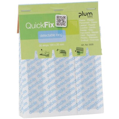 Plum 5509 QuickFix Kimutatható fémszálas hosszú ragtapasz utántöltő 30db