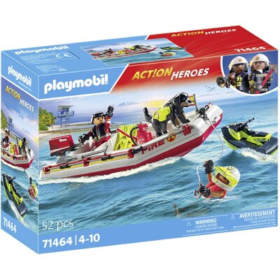 Playmobil® ACT!ON HEROES Fireboat Aqua Scooterrel 71464