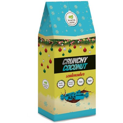 Health Market crunchy coconut szaloncukor törökmogyoróval dúsítva, kókusztejes fehércsokoládéval mártva 250 g