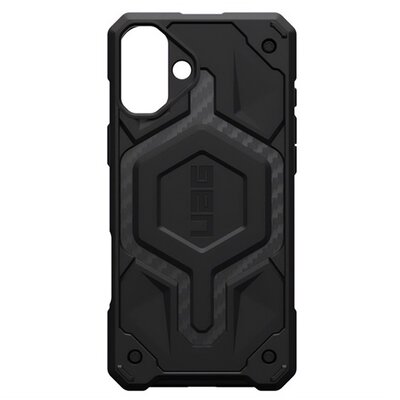 UAG 114455114242 UAG MONARCH PRO szilikon telefonvédő (erős ütésállóság, karbon minta, MagSafe) FEKETE [Apple iPhone 16 Plus 5G]