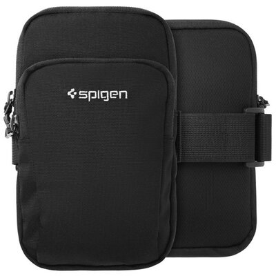 SPIGEN AMP04617 SPIGEN A702 tok álló (univerzális, SPORT, karpánt, vízálló, 6.9" méret) FEKETE