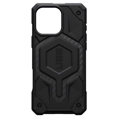 UAG 114457114242 UAG MONARCH PRO szilikon telefonvédő (erős ütésállóság, karbon minta, MagSafe) FEKETE [Apple iPhone 16 Pro Max 5G]