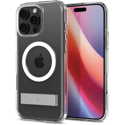 SPIGEN ACS08009 SPIGEN ULTRA HYBRID S műanyag telefonvédő (ütésállóság, légpárnás keret, kitámasztó, MagSafe) ÁTLÁTSZÓ [Apple iPhone 16 Pro Max 5G]