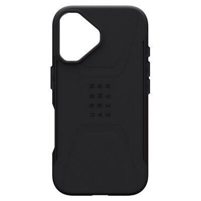 UAG 114446114040 UAG CIVILIAN defender szilikon telefonvédő (erős ütésállóság, MagSafe) FEKETE [Apple iPhone 16 5G]