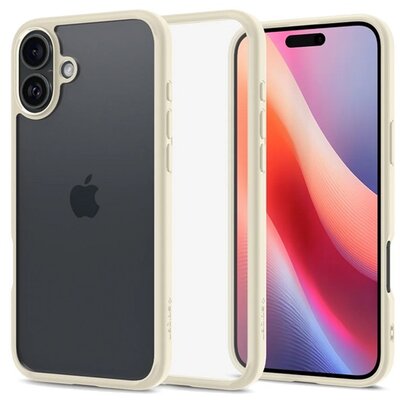 SPIGEN ACS08073 SPIGEN ULTRA HYBRID műanyag telefonvédő (ütésállóság, légpárnás keret, matt keret) BÉZS [Apple iPhone 16 Plus 5G]