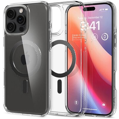 SPIGEN ACS08000 SPIGEN ULTRA HYBRID MAG műanyag telefonvédő (ütésállóság, légpárnás keret, karbon minta, MagSafe) ÁTLÁTSZÓ [Apple iPhone 16 Pro Max 5G]