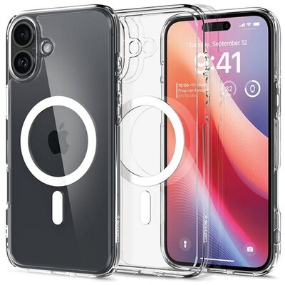 SPIGEN ACS08205 SPIGEN ULTRA HYBRID MAG műanyag telefonvédő (ütésállóság, légpárnás keret, MagSafe) FEHÉR [Apple iPhone 16 5G]