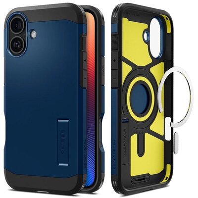 SPIGEN ACS08086 SPIGEN TOUGH ARMOR MAG műanyag telefonvédő (ütésállóság, MagSafe) SÖTÉTKÉK [Apple iPhone 16 Plus 5G]