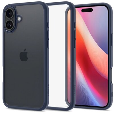 SPIGEN ACS08202 SPIGEN ULTRA HYBRID műanyag telefonvédő (ütésállóság, légpárnás keret, matt keret) SÖTÉTKÉK [Apple iPhone 16 5G]