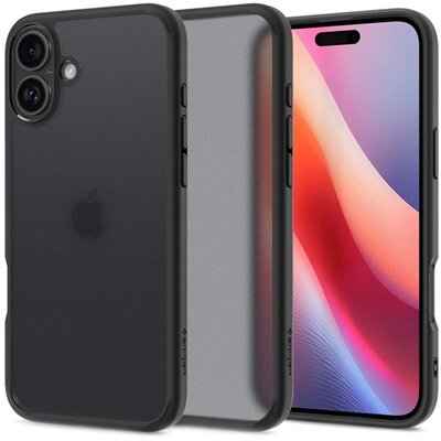 SPIGEN ACS08071 SPIGEN ULTRA HYBRID műanyag telefonvédő (ütésállóság, légpárnás keret, matt) FEKETE/ÁTLÁTSZÓ [Apple iPhone 16 Plus 5G]