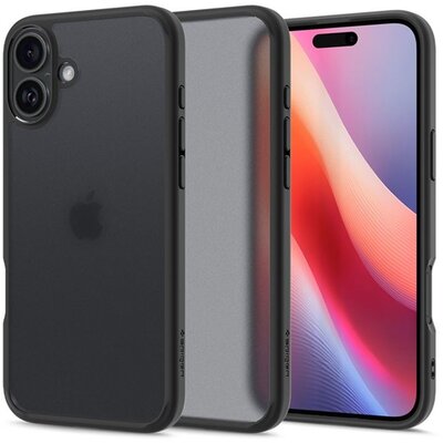 SPIGEN ACS08200 SPIGEN ULTRA HYBRID műanyag telefonvédő (ütésállóság, légpárnás keret, matt) FEKETE/ÁTLÁTSZÓ [Apple iPhone 16 5G]