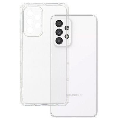 Szilikon telefonvédő (ütésállóság, légpárnás keret) ÁTLÁTSZÓ [Samsung Galaxy A33 5G (SM-A336)]