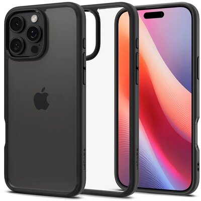 SPIGEN ACS08125 SPIGEN ULTRA HYBRID műanyag telefonvédő (ütésállóság, légpárnás keret) ÁTLÁTSZÓ/FEKETE [Apple iPhone 16 Pro 5G]