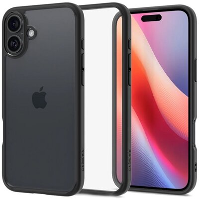 SPIGEN ACS08072 SPIGEN ULTRA HYBRID műanyag telefonvédő (ütésállóság, légpárnás keret) ÁTLÁTSZÓ/FEKETE [Apple iPhone 16 Plus 5G]