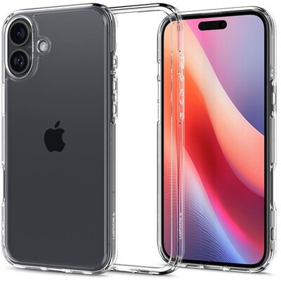 SPIGEN ACS08095 SPIGEN CRYSTAL HYBRID szilikon telefonvédő (ütésállóság, műanyag keret) ÁTLÁTSZÓ [Apple iPhone 16 Plus 5G]