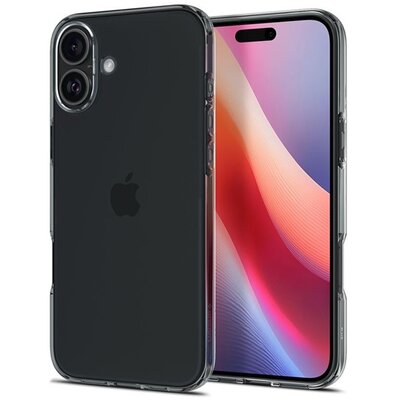 SPIGEN ACS08223 SPIGEN CRYSTAL FLEX szilikon telefonvédő (ütésállóság, légpárnás sarok) SÖTÉTSZÜRKE [Apple iPhone 16 5G]