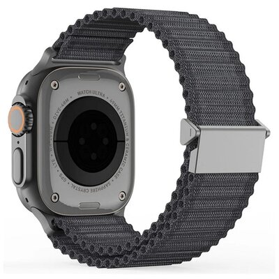 DUX DUCIS YC pótszíj (egyedi méret, kicsi, nylon, SPORT) SÖTÉTSZÜRKE [Apple Watch Series 10 42mm / Watch Series 1 38mm / Watch Series 2 38mm]