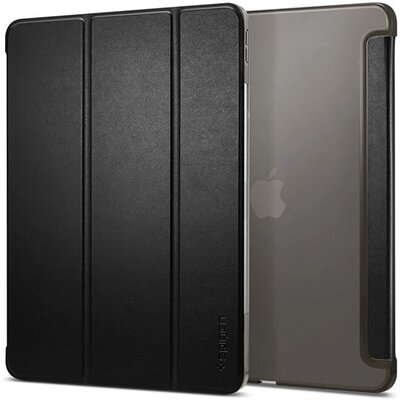 SPIGEN ACS07025 SPIGEN SMART FOLD tok álló, bőr hatású (aktív FLIP, oldalra nyíló, TRIFOLD, asztali tartó) FEKETE [Apple IPAD Pro 11 (2024)]