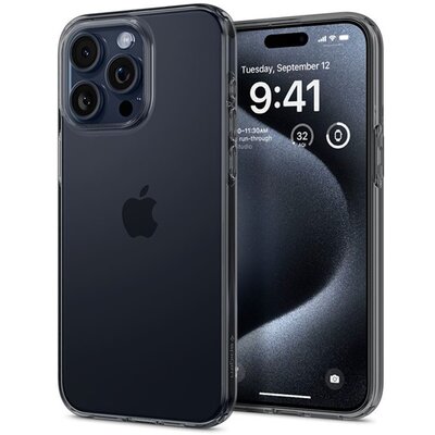 SPIGEN ACS06444 SPIGEN CRYSTAL FLEX szilikon telefonvédő (ütésállóság, légpárnás sarok) SÖTÉTSZÜRKE [Apple iPhone 15 Pro Max]