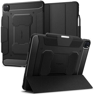 SPIGEN ACS07007 SPIGEN RUGGED ARMOR PRO tok álló (aktív FLIP, ütésállóság, TRIFOLD, asztali tartó, ceruza tartó) FEKETE [Apple IPAD Pro 13 (2024)]