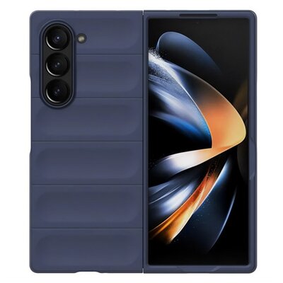 Műanyag telefonvédő (ütésállóság, kameravédő, 3D) SÖTÉTKÉK [Samsung Galaxy Z Fold6 5G (SM-F956)]