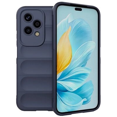 Szilikon telefonvédő (ütésállóság, kameravédő, 3D) SÖTÉTKÉK [Honor 200 Lite 5G]