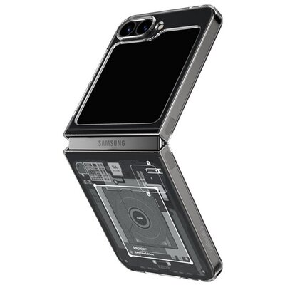 SPIGEN ACS07837 SPIGEN AIRSKIN ZERO ONE szilikon telefonvédő (ütésállóság) FEKETE [Samsung Galaxy Z Flip6 5G (SM-F741)]