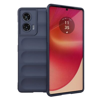 Szilikon telefonvédő (ütésállóság, kameravédő, 3D) SÖTÉTKÉK [Motorola Edge 50 Fusion 5G]