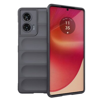 Szilikon telefonvédő (ütésállóság, kameravédő, 3D) SÖTÉTSZÜRKE [Motorola Edge 50 Fusion 5G]