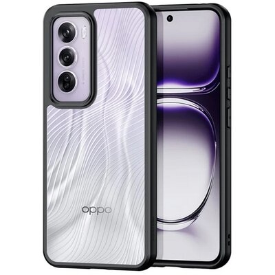 DUX DUCIS AIMO szilikon telefonvédő (ütésállóság, kameravédő, matt, hullám) FEKETE [Oppo Reno 12 Pro 5G]