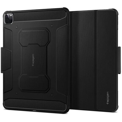 SPIGEN ACS02889 SPIGEN RUGGED ARMOR PRO tok álló (aktív FLIP, ütésállóság, TRIFOLD, asztali tartó, ceruza tartó) FEKETE [Apple IPAD Pro 12.9 (2022) / IPAD Pro 12.9 (2021) / IPAD Pro 12.9 (2020)]