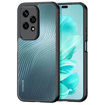 DUX DUCIS AIMO szilikon telefonvédő (ütésállóság, kameravédő, matt, hullám) FEKETE [Honor 200 Lite 5G]