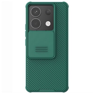 NILLKIN CAMSHIELD PRO szilikon telefonvédő (ütésállóság, kameravédő, csíkos) SÖTÉTZÖLD [Xiaomi Poco X6 5G / Redmi Note 13 Pro 5G]