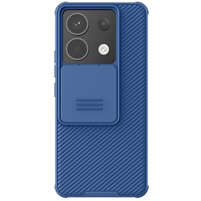 NILLKIN CAMSHIELD PRO szilikon telefonvédő (ütésállóság, kameravédő, csíkos) SÖTÉTKÉK [Xiaomi Poco X6 5G / Redmi Note 13 Pro 5G]