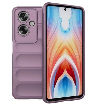 Szilikon telefonvédő (ütésállóság, kameravédő, 3D) LILA [Oppo A79 5G]