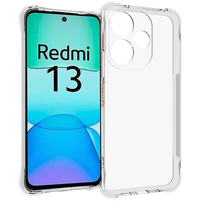 Szilikon telefonvédő (ütésállóság, légpárnás sarok) ÁTLÁTSZÓ [Xiaomi Redmi 13 4G]