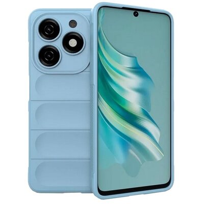 Szilikon telefonvédő (ütésállóság, kameravédő, 3D) VILÁGOSKÉK [Tecno Spark 20 4G]