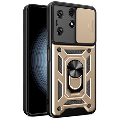 Defender szilikon telefonvédő (ütésállóság, tartógyűrű, kameravédő) ARANY [Tecno Spark 10 Pro 4G]