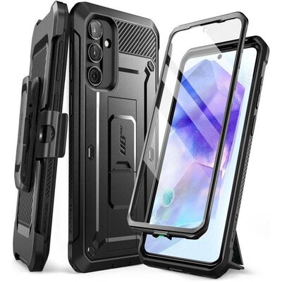 SUPCASE UNICORN BEETLE PRO műanyag telefonvédő (360°-os védelem, erős ütésállóság, műanyag előlap) FEKETE [Samsung Galaxy A55 5G (SM-A556)]