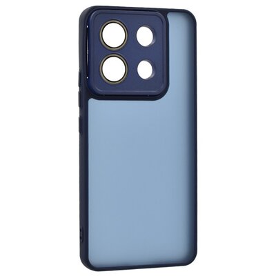 Szilikon telefonvédő (ütésállóság, akril hátlap, kameravédő) SÖTÉTKÉK [Xiaomi Poco X6 5G / Redmi Note 13 Pro 5G]