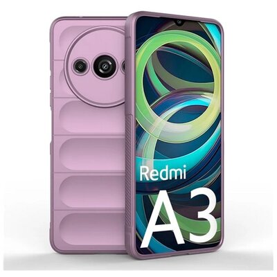 Szilikon telefonvédő (ütésállóság, kameravédő, 3D) LILA [Xiaomi Redmi A3 4G]